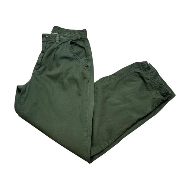 Free People Pants - Ladies Free People Army Green High Rise Pleat Front Pants Size 6
